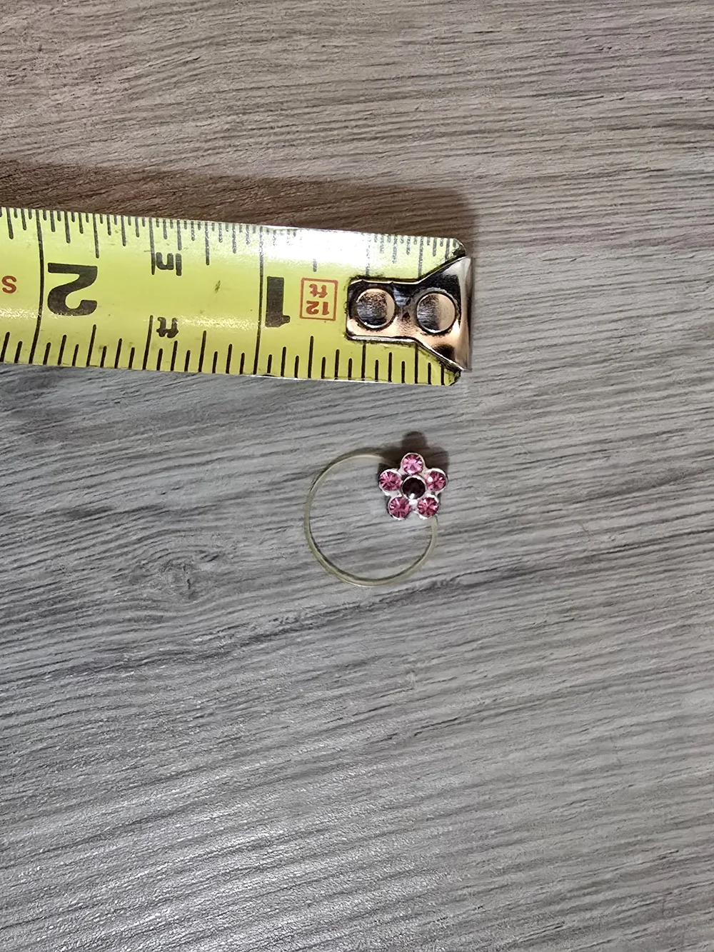 Pink Flower Crystal Ring - Feminine Sparkle